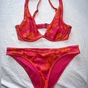 Matching Pink and Orange Hollister Bikini